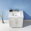 Ivy White Bathroom Vanity Set, 30", Without Mirror