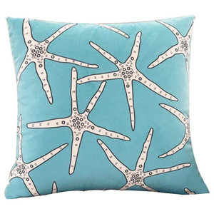 Sea Star.Danish Starfish Indigo and Natural.Pillowcovers.Slipcovers.Toss Pillows.Throw pillows.Accents