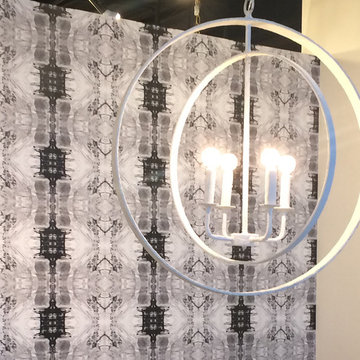 718-1 Black White Wallpaper Installations