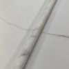 Carrara Marble Carrera Venato Pencil Liner Bullnose Trim Molding Honed, 1 piece