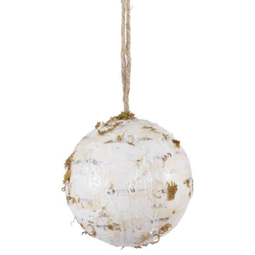 Vickerman L157412 8" Artificial Birch Ball Christmas Ornament