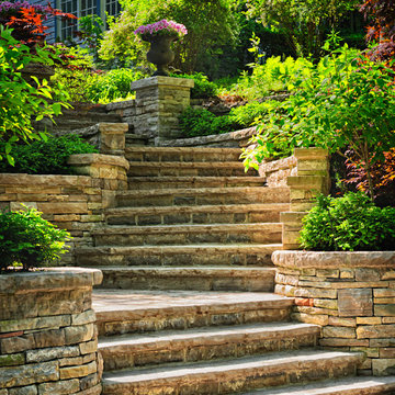 Stairs Made of Stone and Pave Lawrenceville Georgia