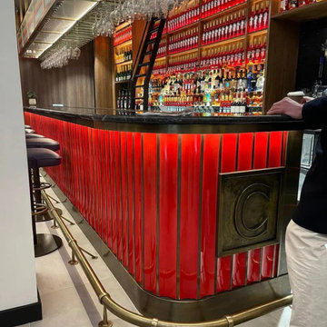 Bar Front Red Tile Ceramic