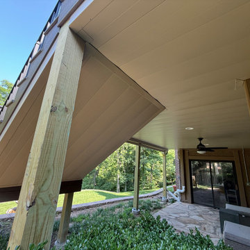 Composite Deck w/ Under Deck Ceiling in Overland Park, Kansas