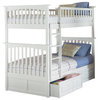 Atlantic Furniture Columbia Twin over Twin Bunk Bed-Natural Maple