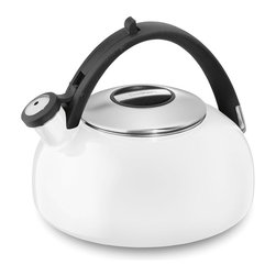 Cuisinart CTK-EOS2W Peak Porcelain Enamel on Steel Tea Kettle, White - Mixers