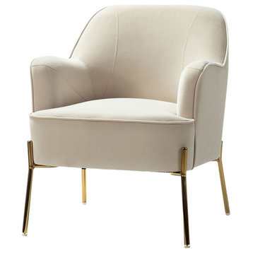 Nora Fabric Accent Chair, Tan