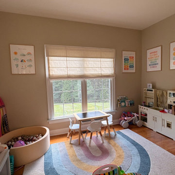 Luxury Children's Playroom with Custom Cordless Roman Shades | Mooresville NC