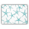 Floating Starfish Turquoise Indoor/Outdoor Placemat, Finished Edge