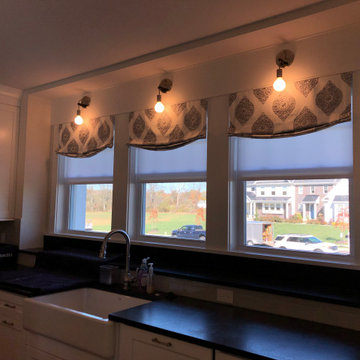 Chalfont Kitchen - Lutron Triathlon Battery Powered Privacy Roller Shades
