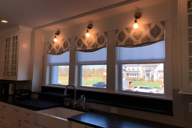 Example of a transitional kitchen design in Philadelphia