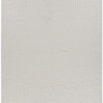 Cream Woven Cotton Solid Color Throw Blanket
