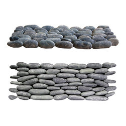 Gray Black Standing Pebble Tile - Products