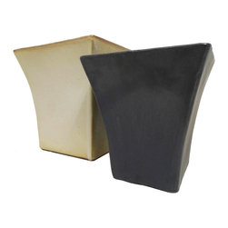 Glazed Flared Square - Outdoor Plant Pots & Planters