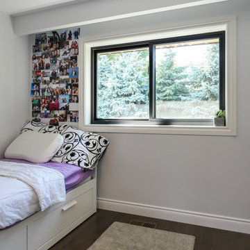 Great Teen's Bedroom with New Black Window - Renewal by Andersen Greater Toronto