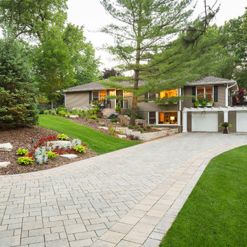 Long Paver Driveway | A Minnetonka Front Yard and Backyard