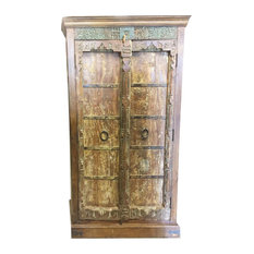 Consigned Antique Armoire Old Doors Rustic Furniture Storage Vintage Cabinet