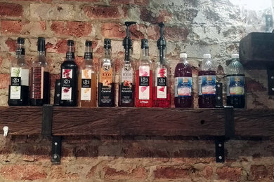 Industrial Style Bar Shelving