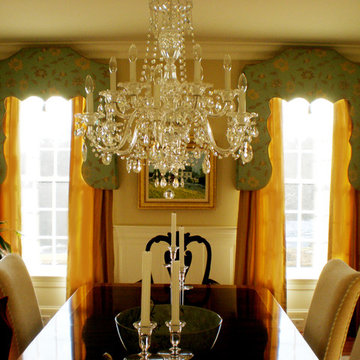 Asian Silk Lambrequins ,panels; Austrian under valance