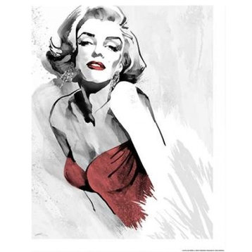 "Marilyn's Pose Red Dress" Print, 24"x30"