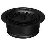 Westbrass - Insinkerator Style Disposal Flange and Strainer, Powder Coated Flat Black - Westbrass D2089SEV-In-Sink-Erator Style Disposal Flange and Strainer Basket. 1 5/8-Inch Deep Flange, Stopper to Slow the Drain of Water Also Features Strainer Basket to Prevent Unwanted Debris from Entering the Disposal, Solid Brass Ring with Polypropylene Strainer Basket, Fits most In-Sink-Erator, Emerson, Kenmore, and Grainger Waste Disposals, Push/Pull Stopper Strainer.
