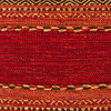 Global 18" x 18" Tassel TRE Chenille Stripe Dark Red Handmade Accent Pillow + Do