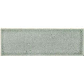 Dove Gray Glazed Handcrafted 4X12 Ceramic Subway Tile, 10 Sft