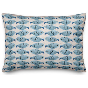 Multi Swim Fish 2 14x20 Spun Poly Pillow