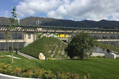 Giardino aziendale in erba sintetica - Azienda Acca Software di Avellino
