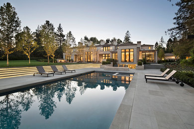 Pool - contemporary rectangular pool idea in San Francisco