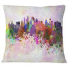Kansas City Skyline Cityscape Throw Pillow, 16"x16"