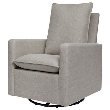 Babyletto Cali Pillowback Swivel Glider in Performance Gray Eco-Weave