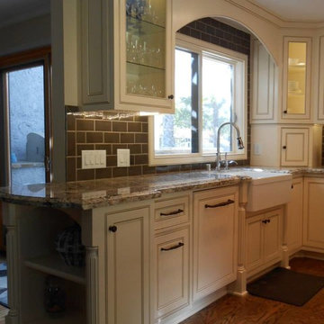 Elegant White Kitchen | Dark Mocha Island