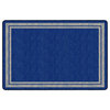 Flagship Carpets FE422-32A 6'x8'4" Double Border Blue Light Border Rug