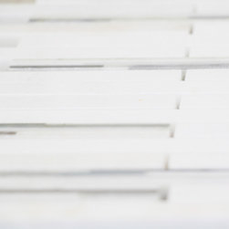 Bright White Matte Random Brick Pattern Marble Stone Tiles - Home Accessories & Decor