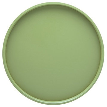 Kraftware Round Serving Tray, Green