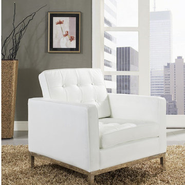 Empress Bonded Leather Armchair by manhattan Home Design