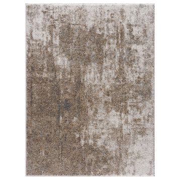 Madison Park Abstract Cozy Shag Area Rug, Brown, 5'x7'