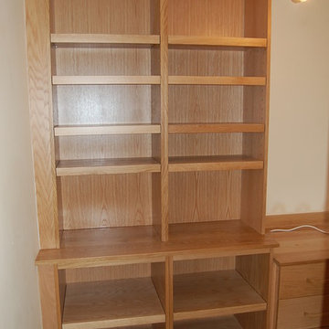 Oak office shelving