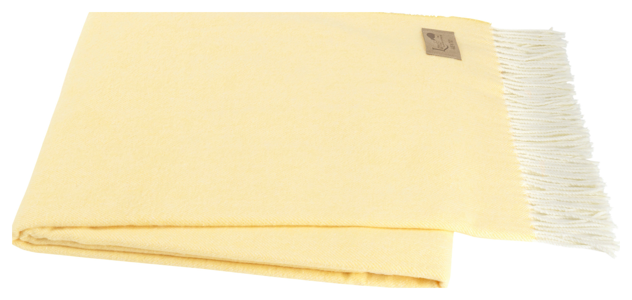 Italian Herringbone Throw, Butter