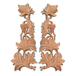Inviting Home Inc. - Lemoore Small Wood Carvings, Cherry - Onlays And Appliques