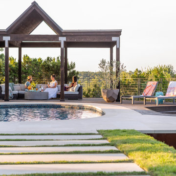 West Lake Hills | Pool & Limestone Lueder Walkway