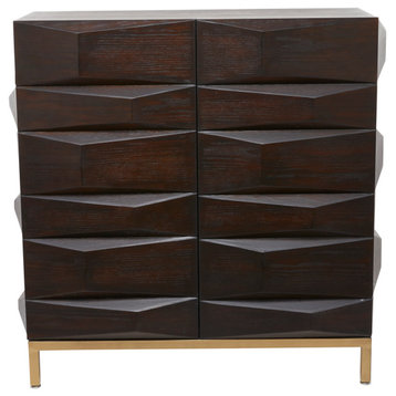 Contemporary Brown Wooden Cabinet 560127