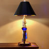 Saxophone Table Lamp & Blue Night Light with 10" Tambourine Base