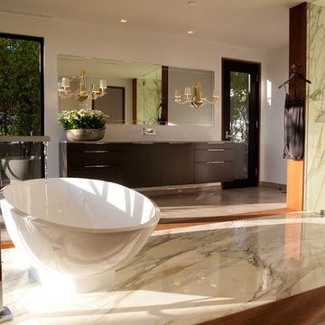Warm Contemporary Master Bath