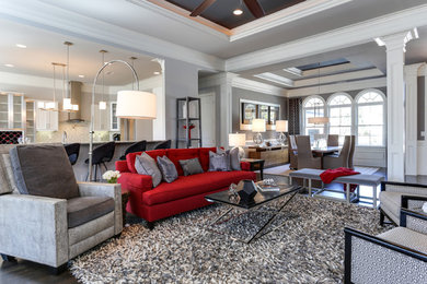 Family room - modern family room idea in Other