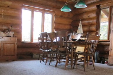 Before picture - Rosseau log cabin dining room