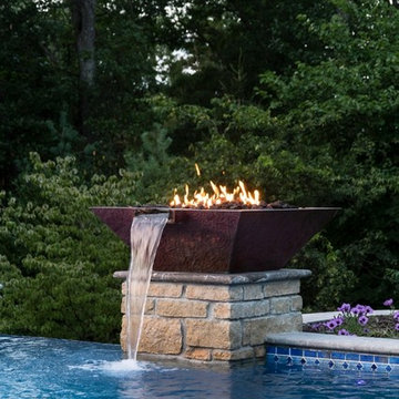 Hand Hammered Copper Water & Fire Pots