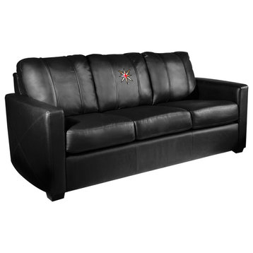 Vegas Golden Knights NHL Silver Sofa With Secondary Logo