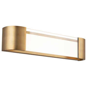 WAC Lighting Melrose 22" 1-Light Aluminum Bathroom Vanity Light in Brass